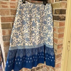 New j jill Mediterranean Skirt Blue